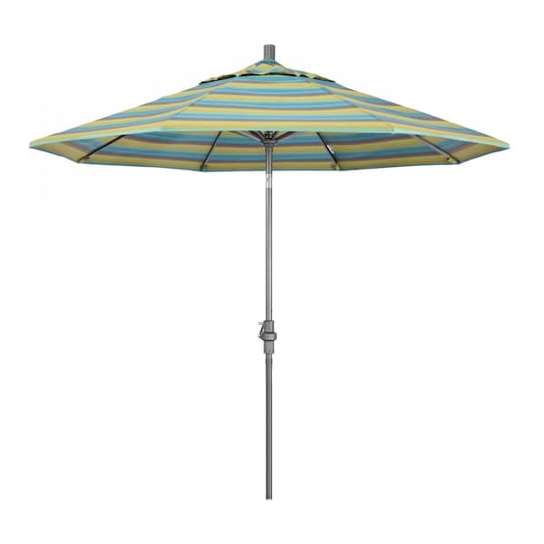 California Umbrella Patio Umbrella, Octagon, 102.38" H, Sunbrella Fabric, Astoria Lagoon - 194061016466