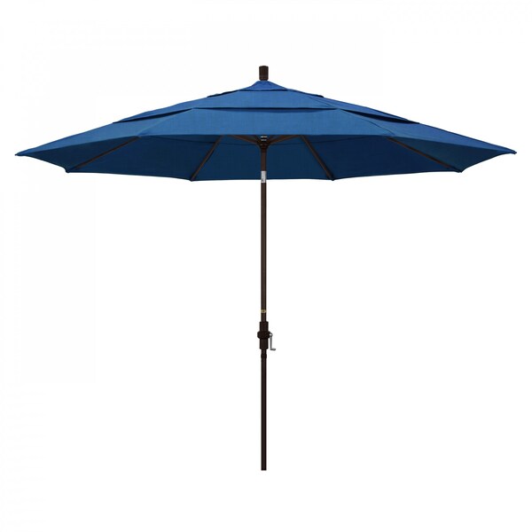 California Umbrella Patio Umbrella, Octagon, 110.5" H, Sunbrella Fabric, Regatta - 194061013885