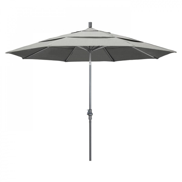 California Umbrella Patio Umbrella, Octagon, 110.5" H, Sunbrella Fabric, Granite - 194061012772