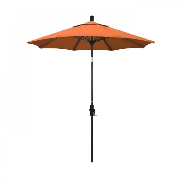 California Umbrella Patio Umbrella, Octagon, 102.5" H, Sunbrella Fabric, Tangerine - 194061024003