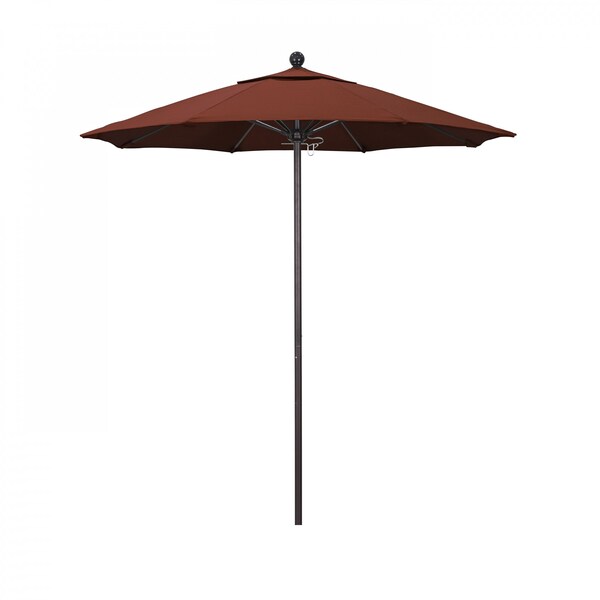 California Umbrella Patio Umbrella, Octagon, 96" H, Sunbrella Fabric, Terracotta - 194061003855
