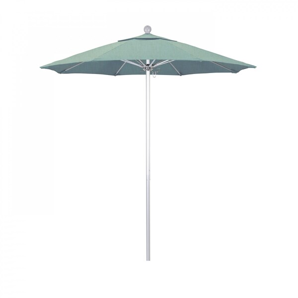 California Umbrella Patio Umbrella, Octagon, 96" H, Sunbrella Fabric, Spa - 194061002896