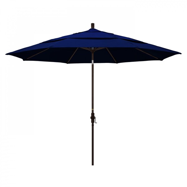 California Umbrella Patio Umbrella, Octagon, 110.5" H, Sunbrella Fabric, True Blue - 194061013892