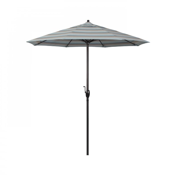 California Umbrella 7.5' Bronze Aluminum Market Patio Umbrella, Sunbrella Gateway Mist - 194061335987