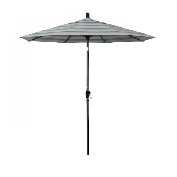 California Umbrella 7.5' Bronze Aluminum Market Patio Umbrella, Sunbrella Gateway Mist - 194061338179