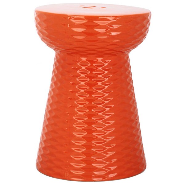 Safavieh Daphne Garden Stool- Orange - 17 x 12 x 12 in. - ACS4523D