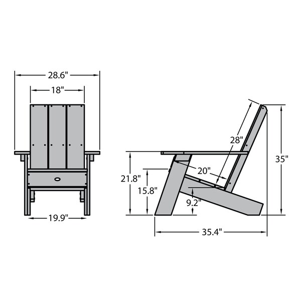 Highwood Usa Italica Modern Adirondack Chair - AD-CHRAD01-NBE