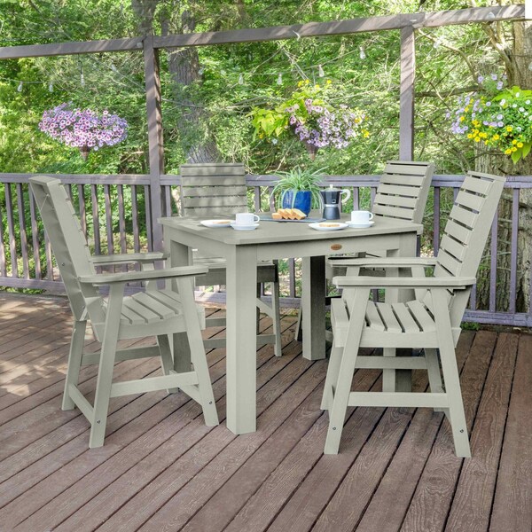 Highwood Usa Weatherly 5pc Square Counter Dining Set - AD-CNW44-EUC