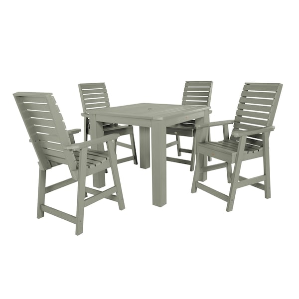 Highwood Usa Weatherly 5pc Square Counter Dining Set - AD-CNW44-EUC