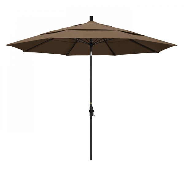California Umbrella Patio Umbrella, Octagon, 109.5" H, Sunbrella Fabric, Cocoa - 194061022405