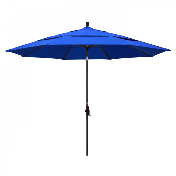 California Umbrella Patio Umbrella, Octagon, 110.5" H, Sunbrella Fabric, Pacific Blue - 194061013601