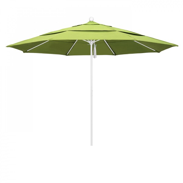 California Umbrella Patio Umbrella, Octagon, 107" H, Sunbrella Fabric, Parrot - 194061001790