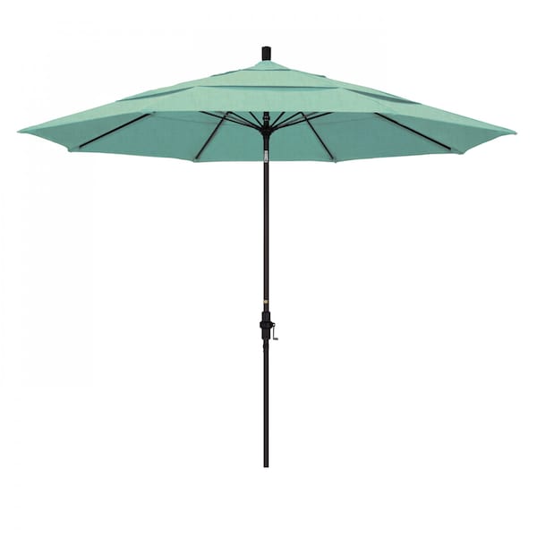 California Umbrella Patio Umbrella, Octagon, 109.5" H, Sunbrella Fabric, Spectrum Mist - 194061020500