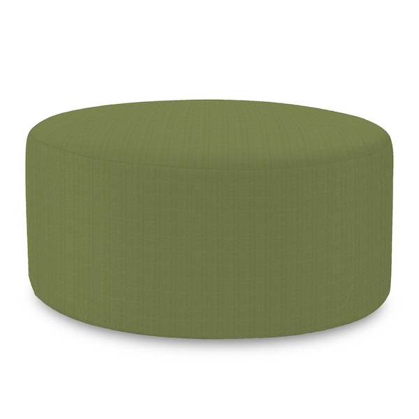 Howard Elliott Universal Round Ottoman Cover sunbrella Outdoor seascape Moss - QC132-299