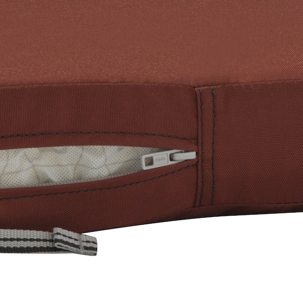Classic Accessories Ravenna Water-Resistant 21x21x3" Patio Seat Cushion Cover, Spice - 60-407-011701-RT