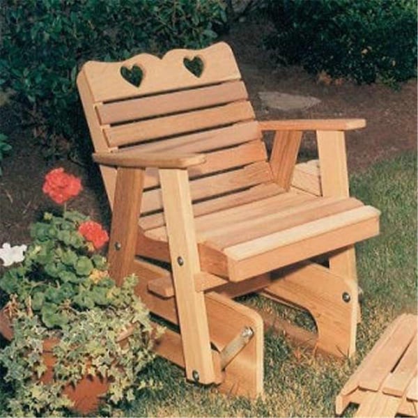 Gardencare Cedar Country Hearts Rocking Glider Chair - GA2543512