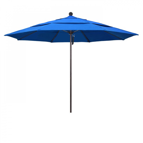 California Umbrella Patio Umbrella, Octagon, 107" H, Olefin Fabric, Royal Blue - 194061001288