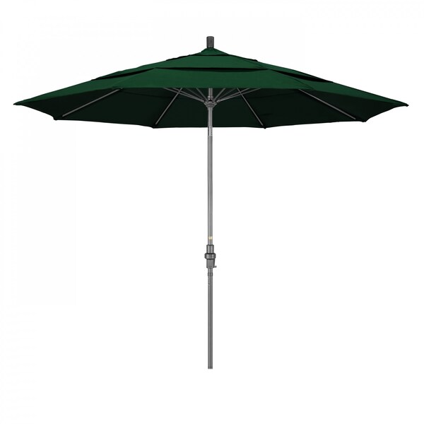 California Umbrella Patio Umbrella, Octagon, 109.5" H, Olefin Fabric, Hunter Green - 194061020128