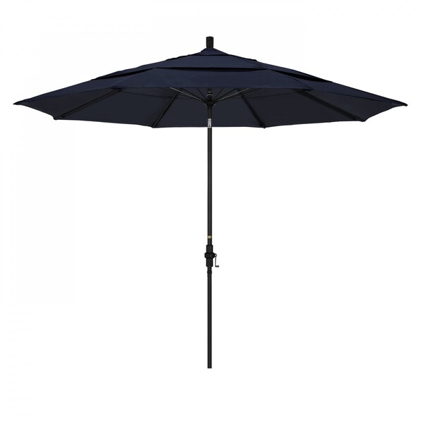 California Umbrella Patio Umbrella, Octagon, 109.5" H, Sunbrella Fabric, Navy - 194061022436