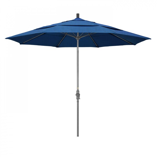 California Umbrella Patio Umbrella, Octagon, 109.5" H, Sunbrella Fabric, Regatta - 194061020005