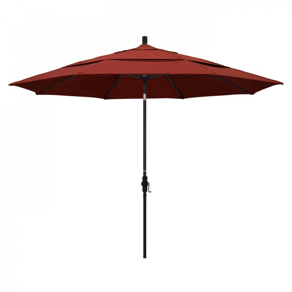 California Umbrella Patio Umbrella, Octagon, 110.5" H, Sunbrella Fabric, Terracotta - 194061015483