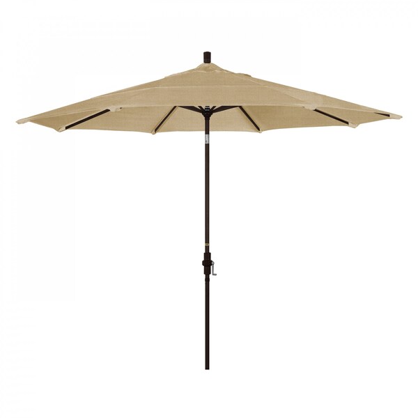 California Umbrella Patio Umbrella, Octagon, 110.5" H, Sunbrella Fabric, Linen Sesame - 194061013977