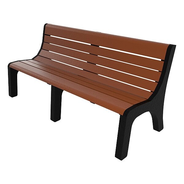 Ultrasite Outdoor Bench, 72 in L, Brown - PB 6BRONEW