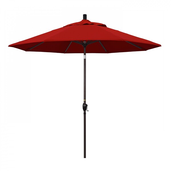 California Umbrella Patio Umbrella, Octagon, 101" H, Sunbrella Fabric, Jockey Red - 194061032909