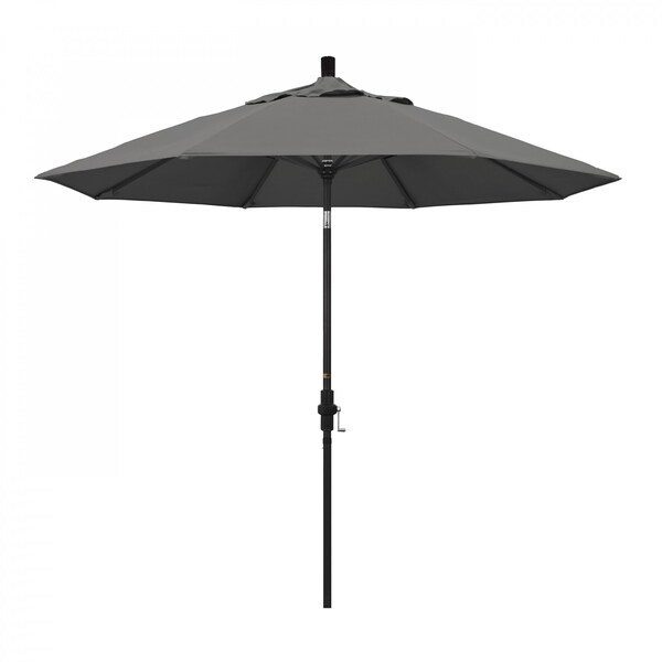 California Umbrella Patio Umbrella, Octagon, 102.38" H, Sunbrella Fabric, Charcoal - 194061018866