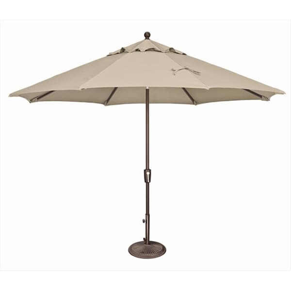 Simplyshade 11 ft. Catalina Octagon Push Button Tilt Market Umbrella  Antique Beige - SSUM92-11-00/5422