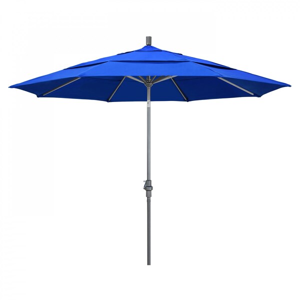 California Umbrella Patio Umbrella, Octagon, 110.5" H, Sunbrella Fabric, Pacific Blue - 194061012765
