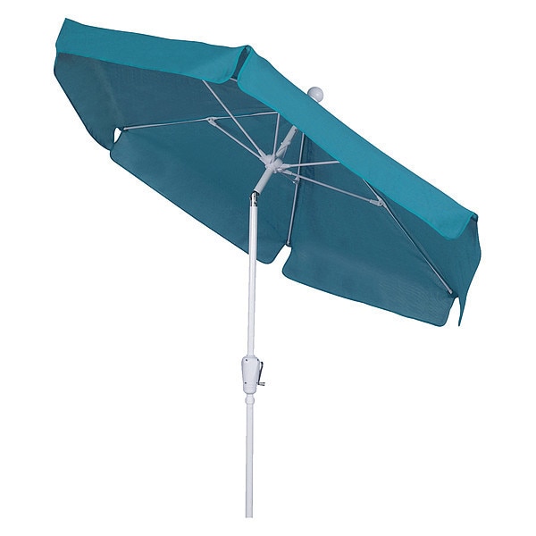 Fiberbuilt Garden Tilt Umbrella CrankW/Teal, 7.5 ft. - 7GCRW-T-TEAL