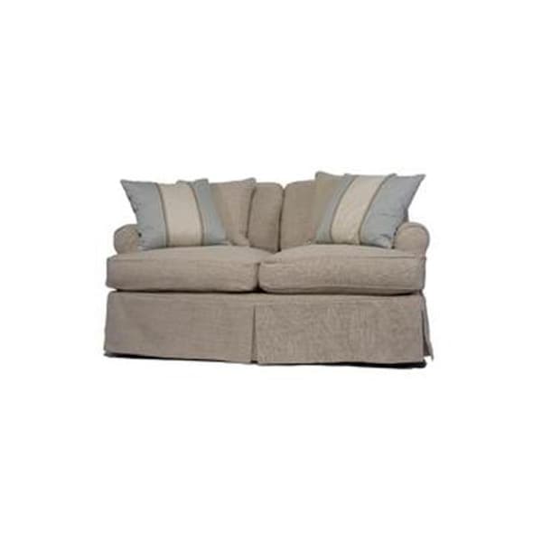 Sunset Trading Sunset Trading Horizon Slipcovered Loveseat in Linen - SU-117610-466082