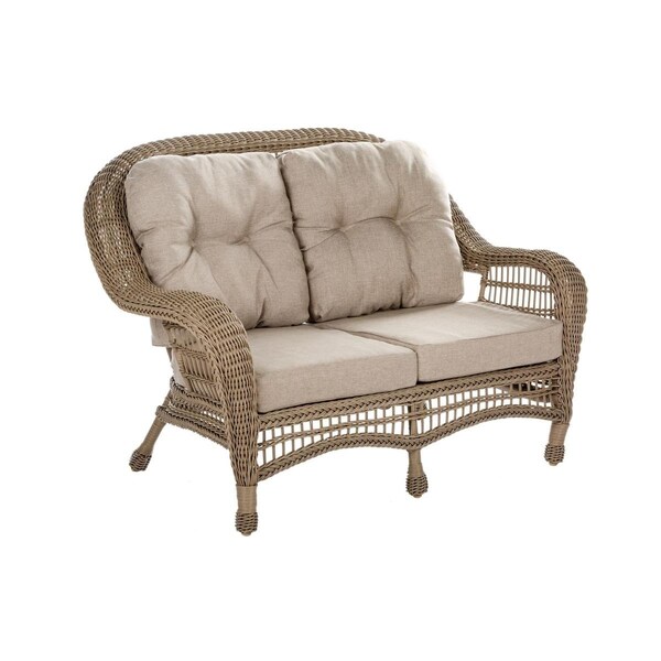 W Unlimited Outdoor Garden Saturn Collection Light Brown Patio Loveseat Chair - SW1308-LS