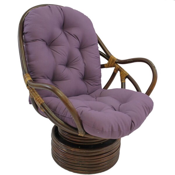 International Caravan Swivel Rocker with Twill Cushion, Grape - 3310-TW-GP