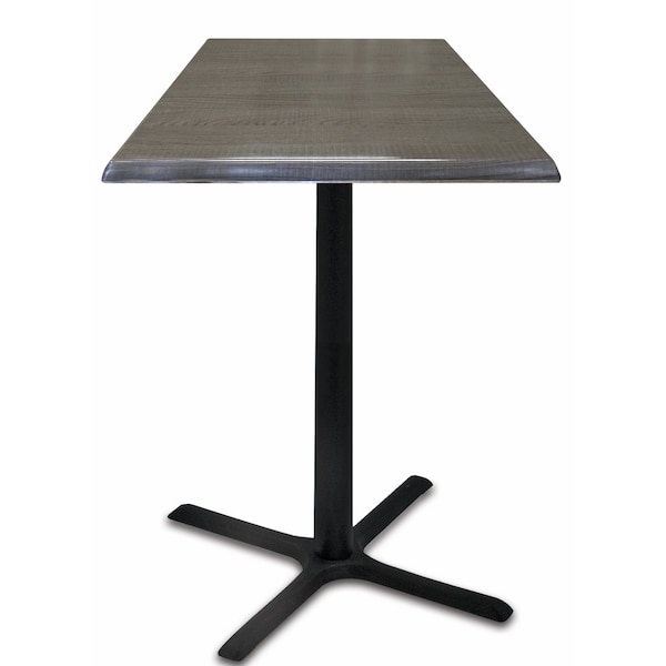 Holland Bar Stool Co 42" Tall In/Outdoor All-Season Table, 36" x 36" Square Charcoal Top - OD211-3042BWOD36SQCHAR