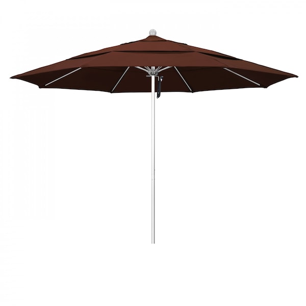 California Umbrella Patio Umbrella, Octagon, 107" H, Sunbrella Fabric, Bay Brown - 194061000243