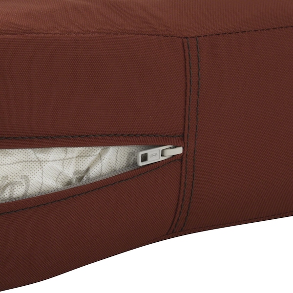 Classic Accessories Ravenna Water-Resistant 25x25x5" Patio Seat Cushion Cover, Spice - 60-402-011701-RT