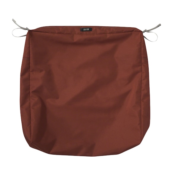 Classic Accessories Ravenna Water-Resistant 25x25x5" Patio Seat Cushion Cover, Spice - 60-402-011701-RT