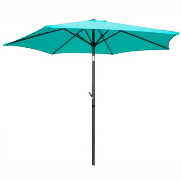 International Caravan 8 ft.Outdoor Aluminum Umbrella, Aqua Blue - YF-1104-2.5M-AB