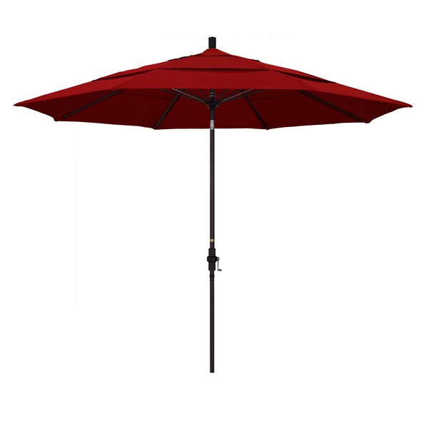 California Umbrella Patio Umbrella, Octagon, 109.5" H, Sunbrella Fabric, Jockey Red - 194061020586