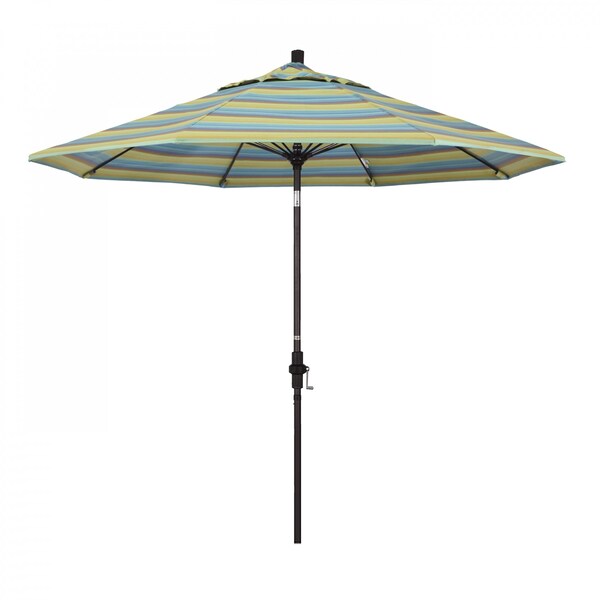 California Umbrella Patio Umbrella, Octagon, 101" H, Sunbrella Fabric, Astoria Lagoon - 194061026045