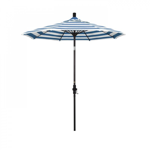 California Umbrella Patio Umbrella, Octagon, 102.5" H, Sunbrella Fabric, Cabana Regatta - 194061024317