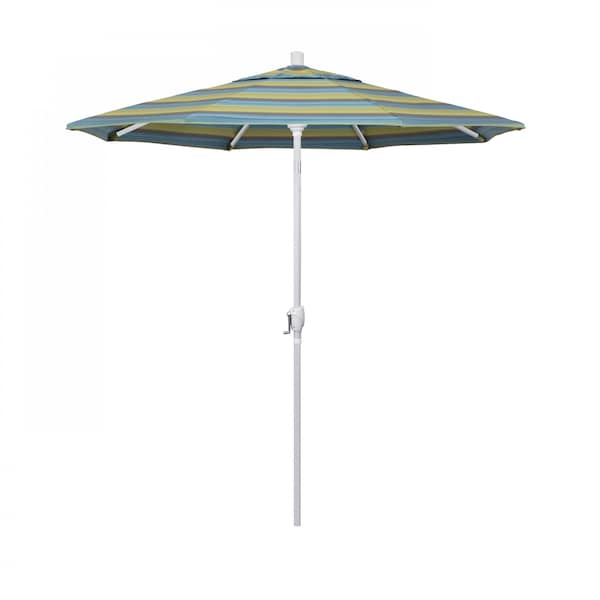 California Umbrella Patio Umbrella, Octagon, 95.5" H, Sunbrella Fabric, Astoria Lagoon - 194061030608