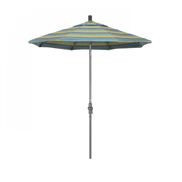 California Umbrella Patio Umbrella, Octagon, 102.5" H, Sunbrella Fabric, Astoria Lagoon - 194061023426