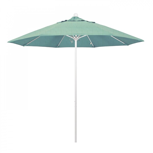 California Umbrella Patio Umbrella, Octagon, 103" H, Sunbrella Fabric, Spa - 194061007273