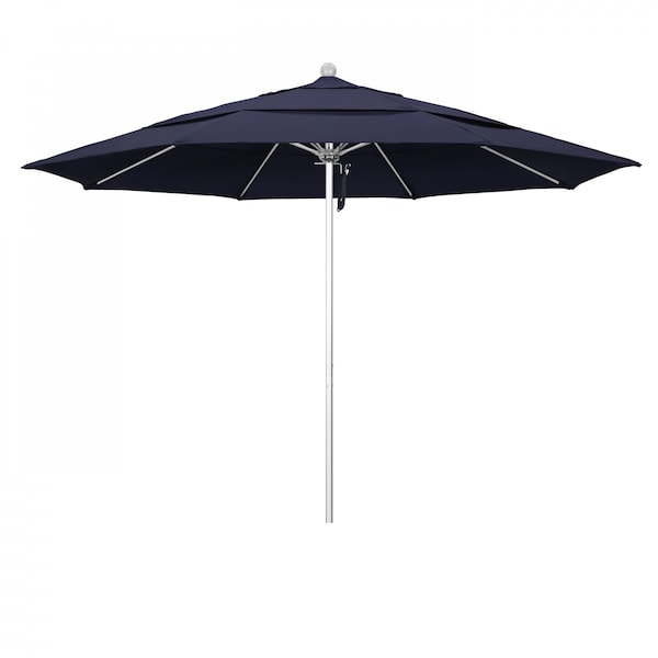 California Umbrella Patio Umbrella, Octagon, 107" H, Sunbrella Fabric, Navy - 194061000250