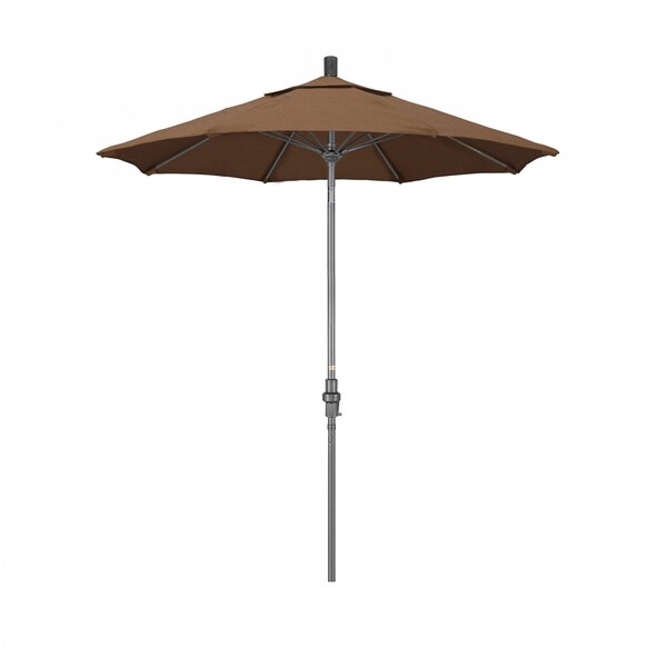 California Umbrella Patio Umbrella, Octagon, 102.5" H, Sunbrella Fabric, Teak - 194061023358