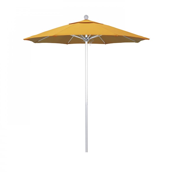 California Umbrella Patio Umbrella, Octagon, 96" H, Pacifica Fabric, Yellow - 194061003565