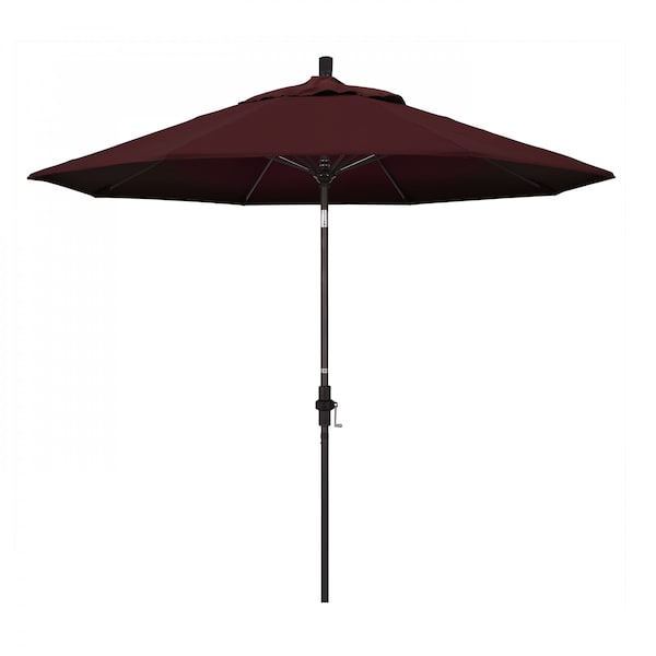 California Umbrella Patio Umbrella, Octagon, 101" H, Pacifica Fabric, Burgundy - 194061026458